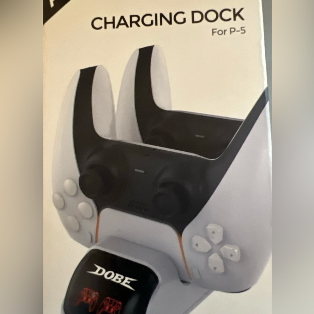 Dual Controller Charging Station - Black and White
